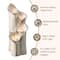Glitzhome® 31.25" 4-Tier LED Lotus Leaf Textured Ceramic Vase Outdoor Floor Fountain